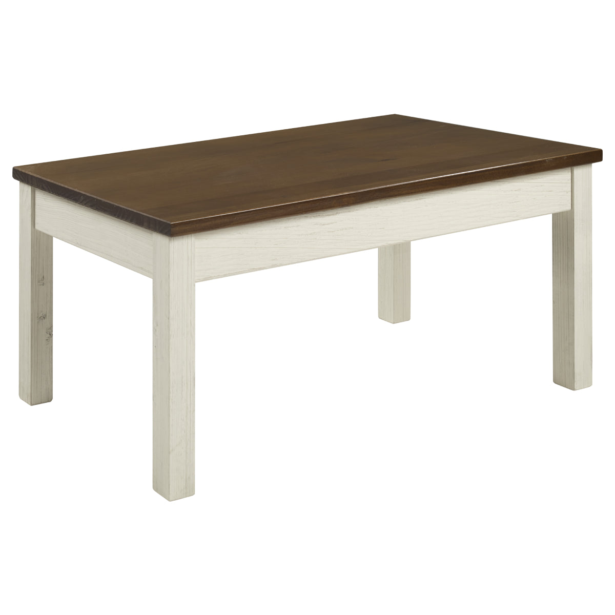 Wood Coffee Table White Distressed | Furniture Dash