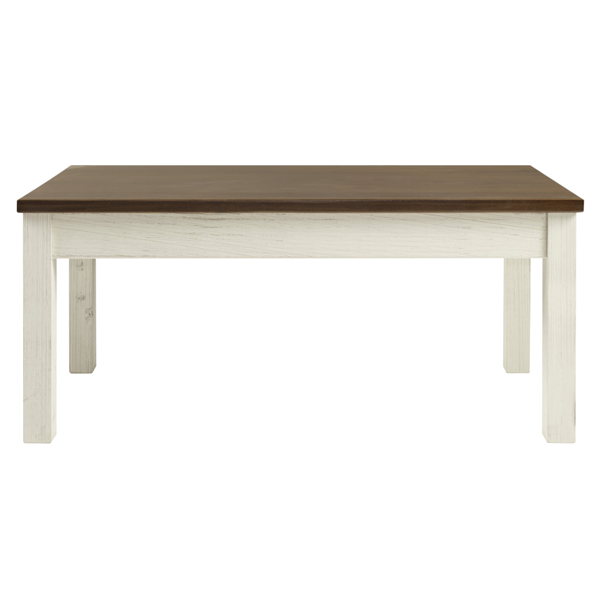 Wood Coffee Table White Distressed | Furniture Dash