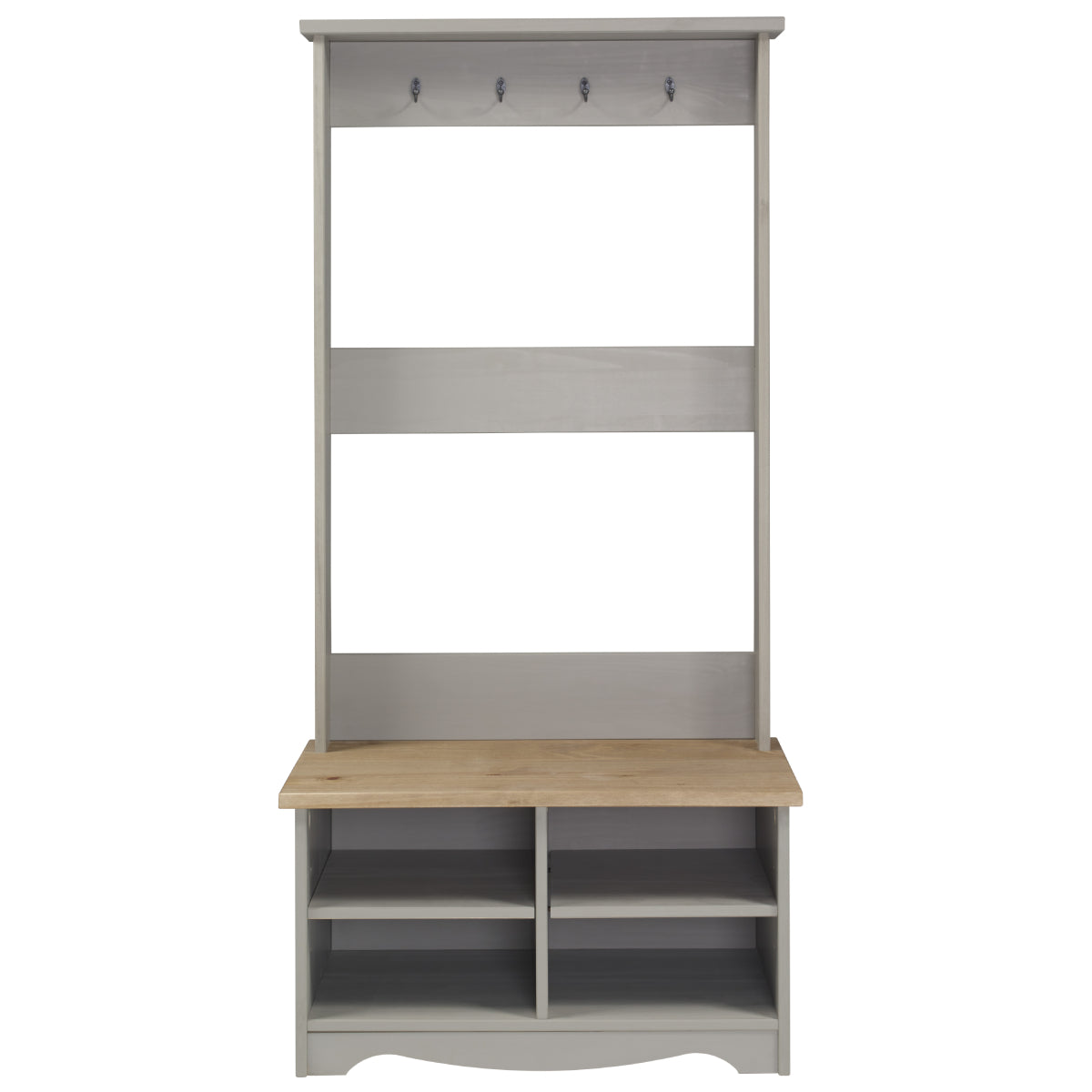 Wood Hall Tree Corona Gray | Furniture Dash