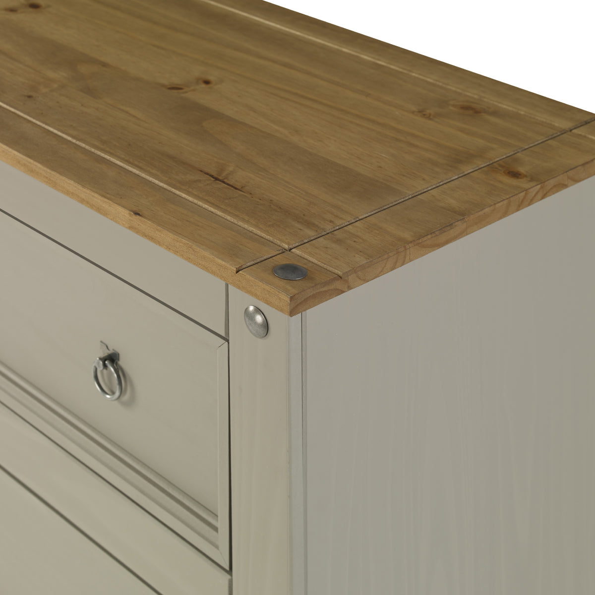 Wood Dresser 4 Drawers Chest Corona Gray | Furniture Dash