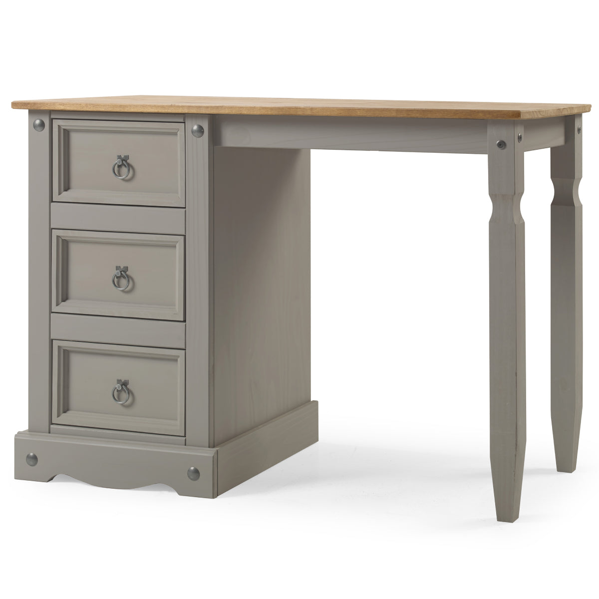 Wood Dressing Table Vanity Makeup Corona Gray | Furniture Dash