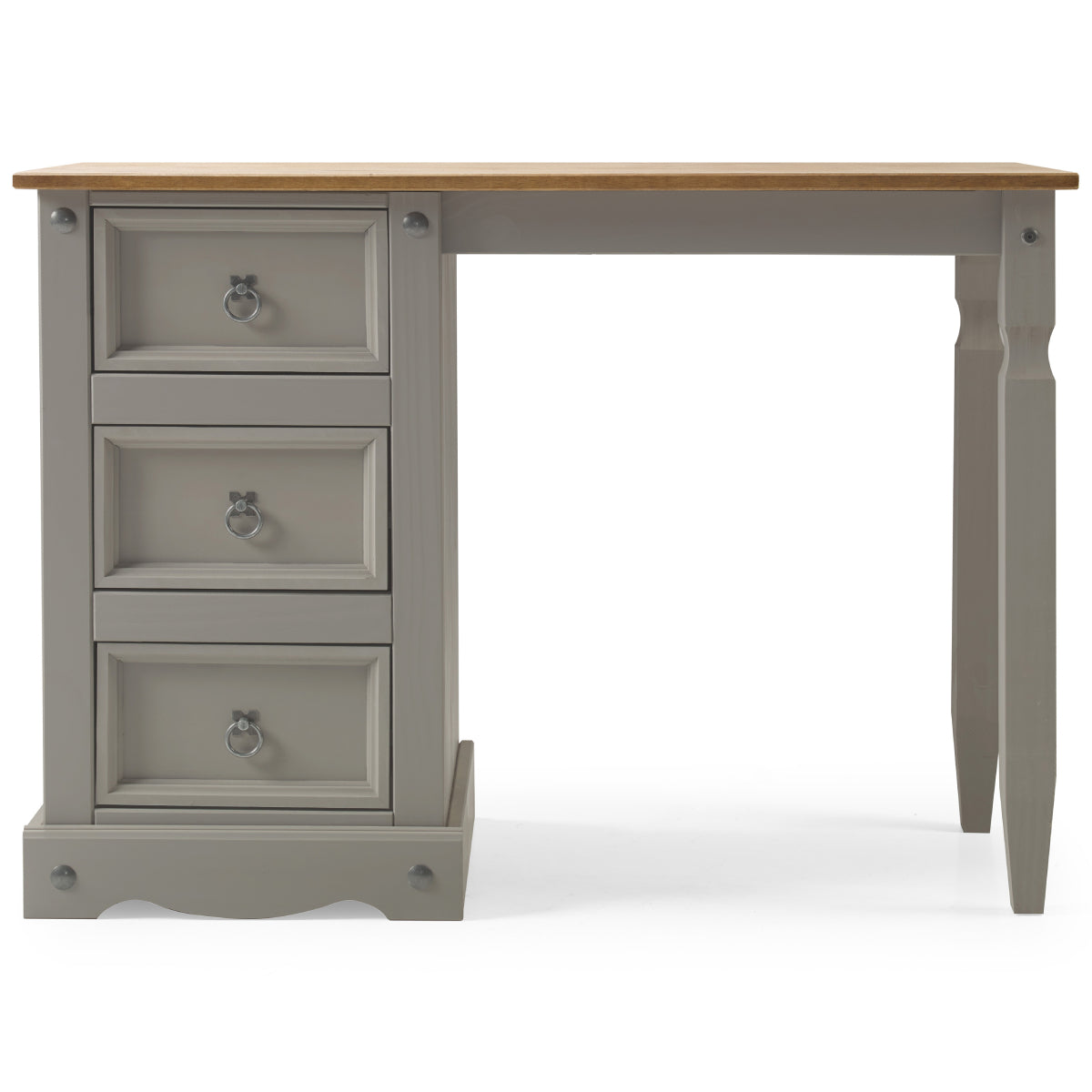 Wood Dressing Table Vanity Makeup Corona Gray | Furniture Dash