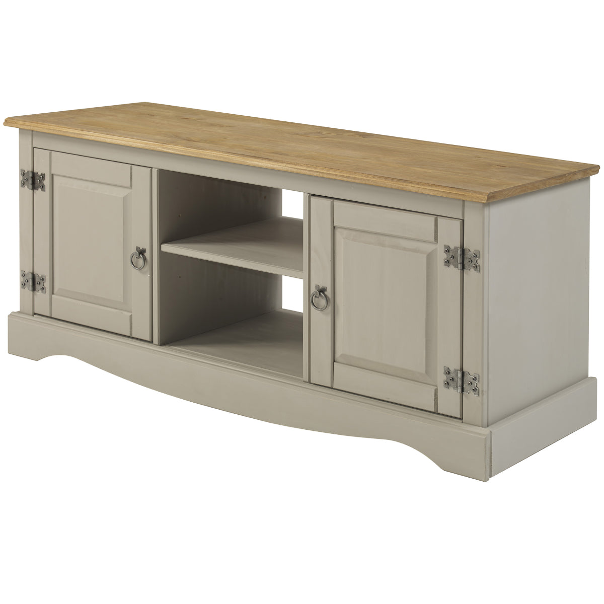 Wood TV Entertainment Stand Corona Gray | Furniture Dash