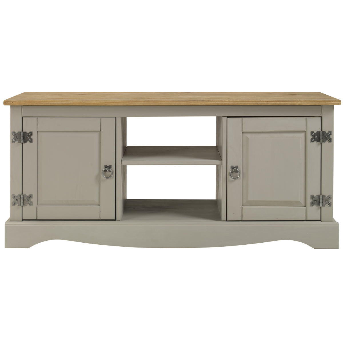 Wood TV Entertainment Stand Corona Gray | Furniture Dash