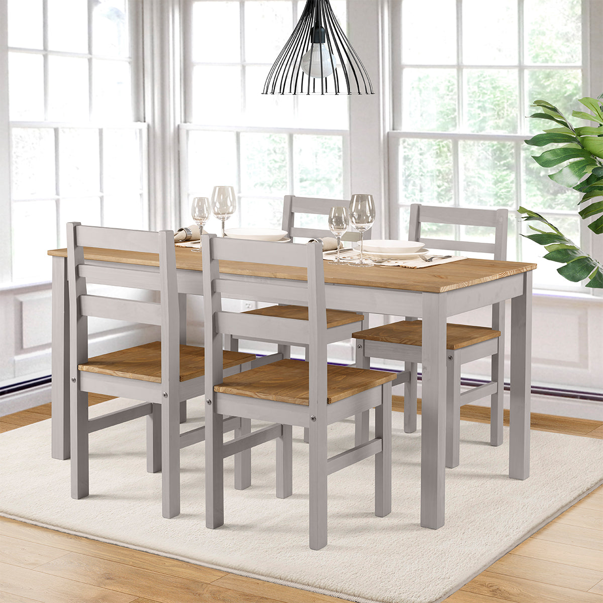 Wood Dining Table Corona Gray | Furniture Dash