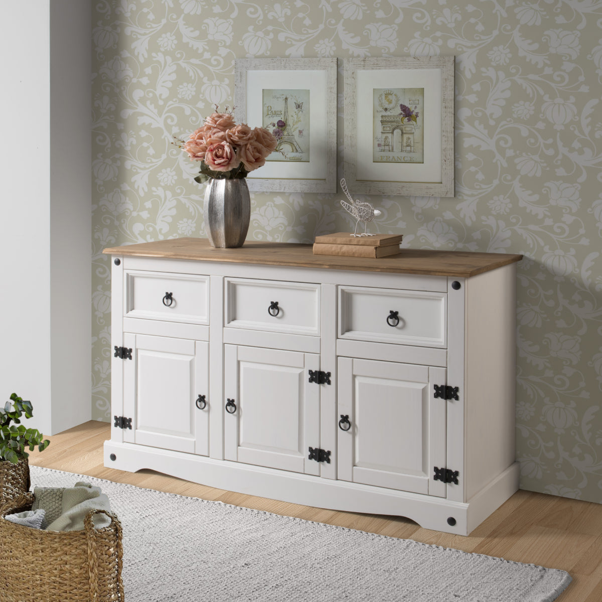 Wood Buffet Sideboard Corona Snow | Furniture Dash