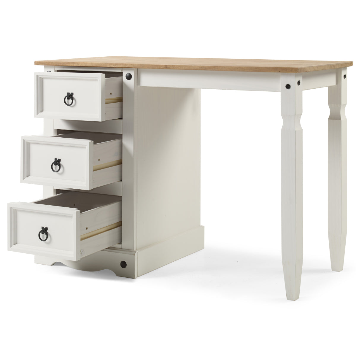 Wood Dressing Table Vanity Makeup Corona Snow | Furniture Dash
