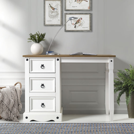 Wood Dressing Table Vanity Makeup Corona Snow | Furniture Dash