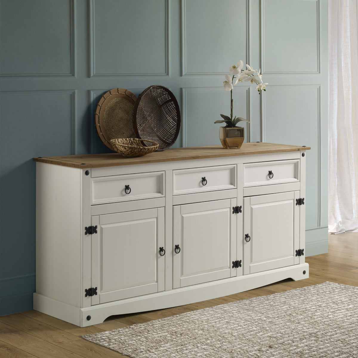 Wood Buffet Sideboard Corona Snow | Furniture Dash