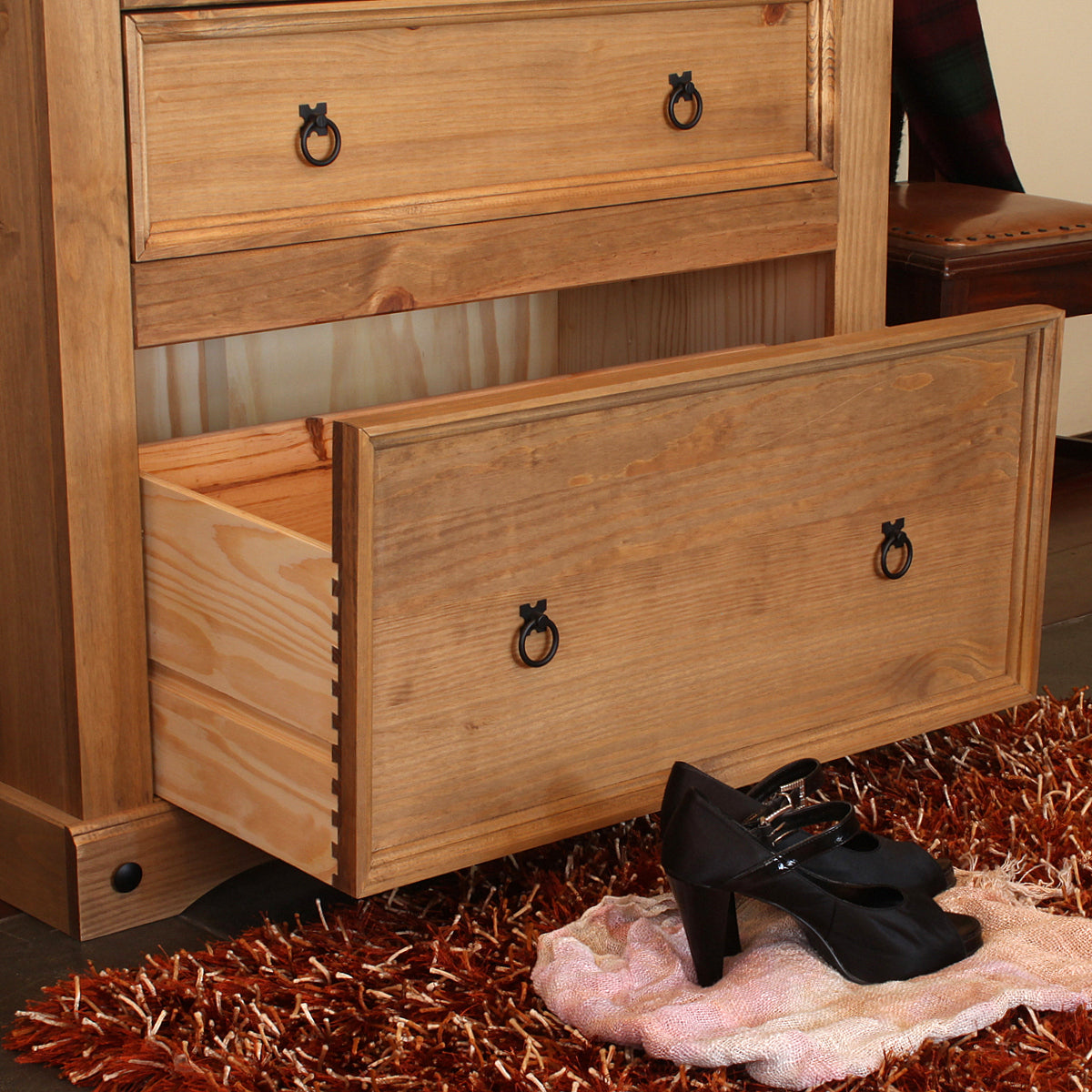 Wood Dresser 4 Drawers Chest Corona | Furniture Dash