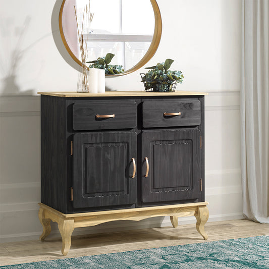 Wood Buffet Sideboard Black | Furniture Dash