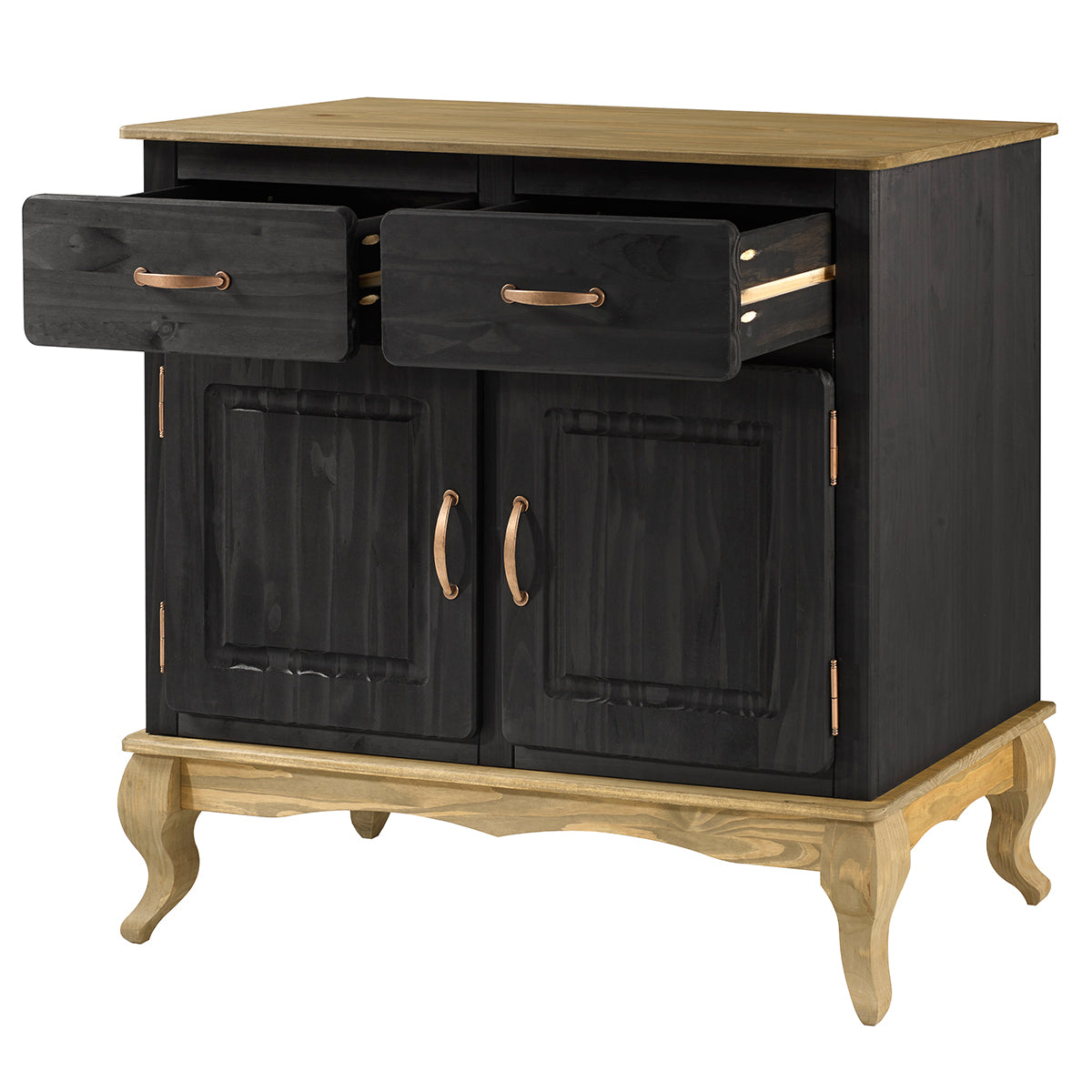 Wood Buffet Sideboard Black | Furniture Dash
