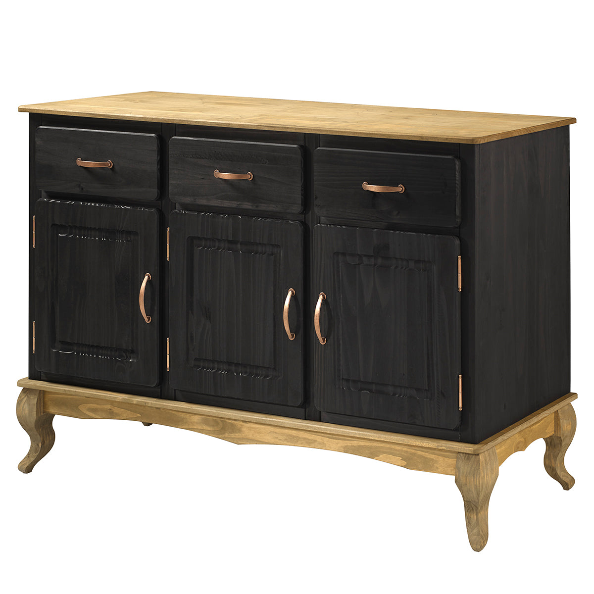 Wood Buffet Sideboard Black | Furniture Dash