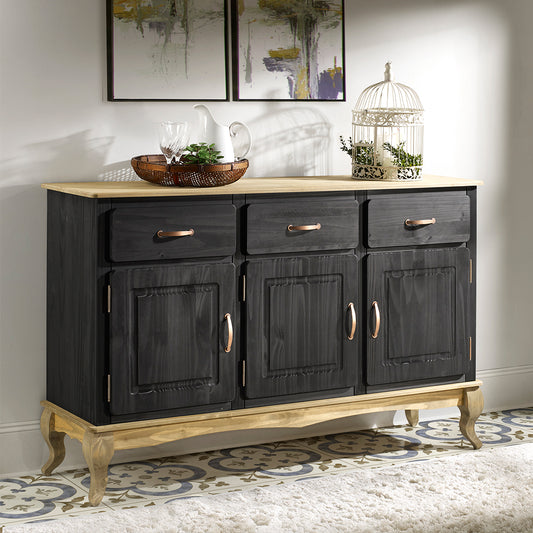 Wood Buffet Sideboard Black | Furniture Dash