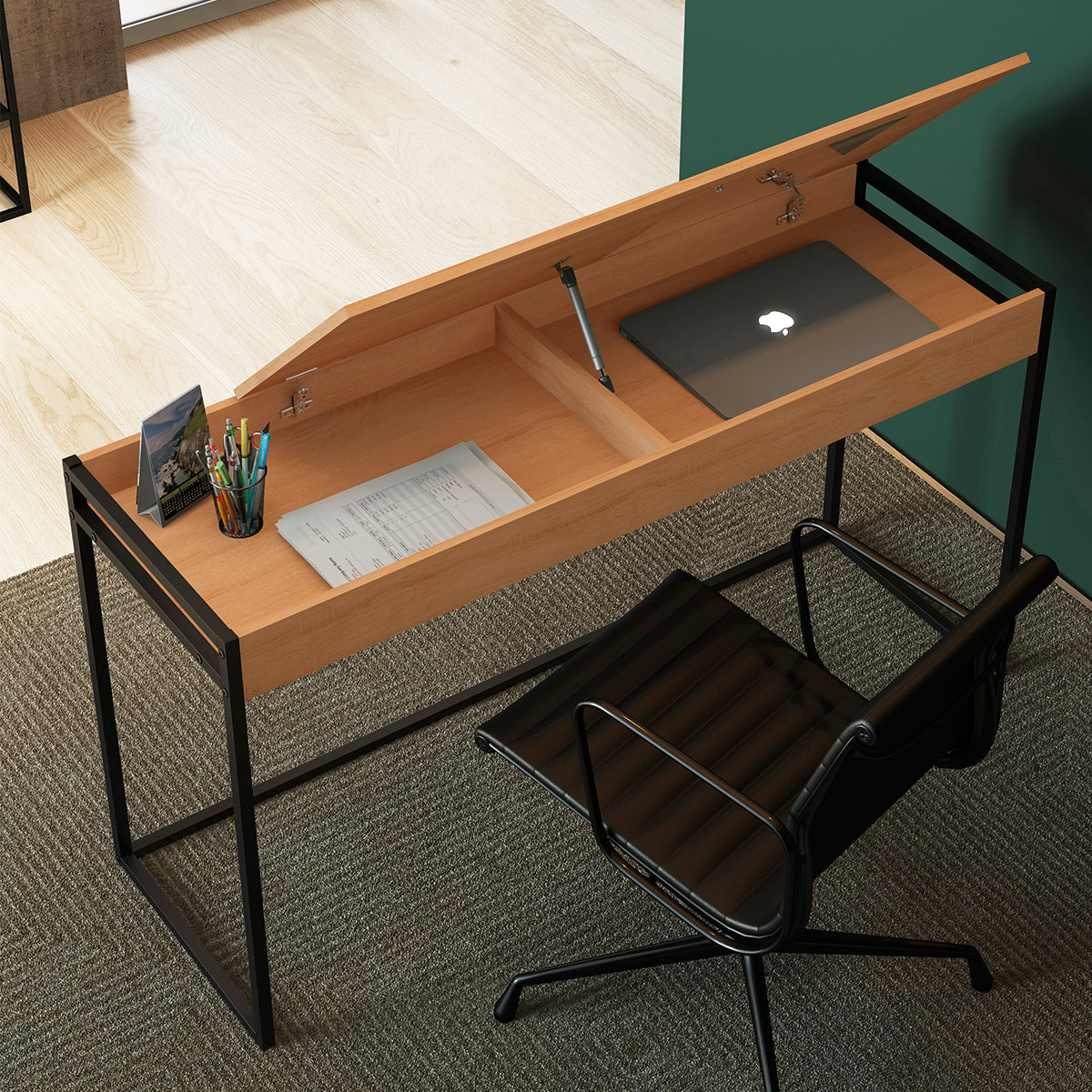 Prague Office Desk With Mirror | Furniture Dash