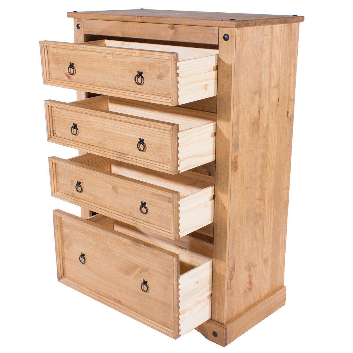 Wood Dresser 4 Drawers Chest Corona | Furniture Dash