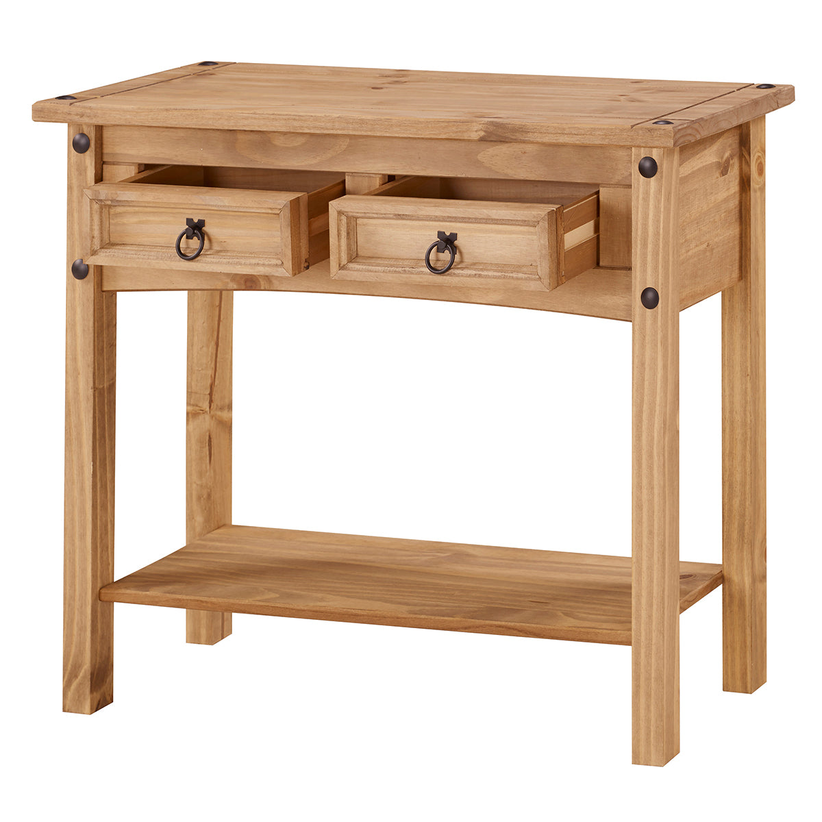 Wood Hall Table Console 2 Drawers Corona | Furniture Dash