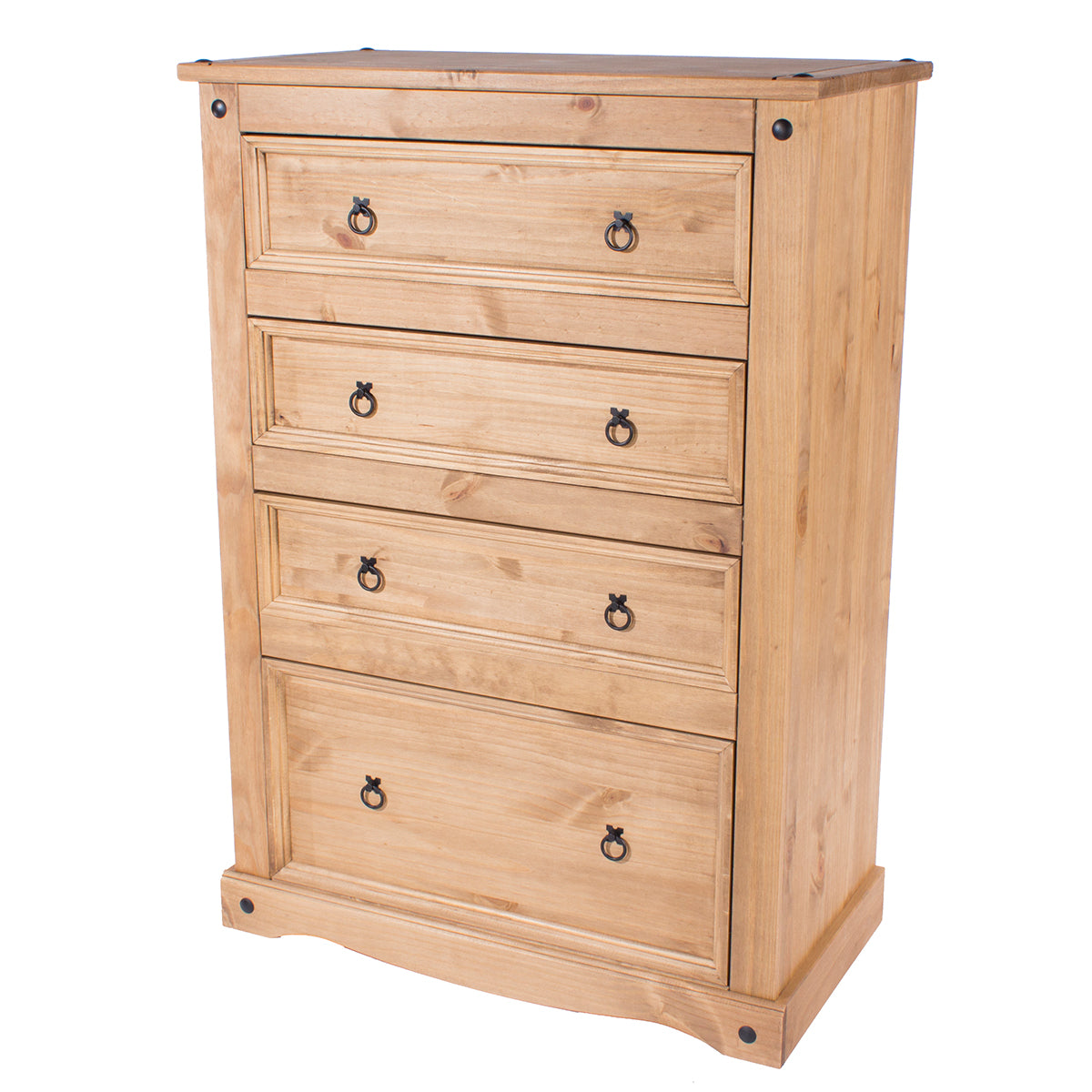 Wood Dresser 4 Drawers Chest Corona | Furniture Dash