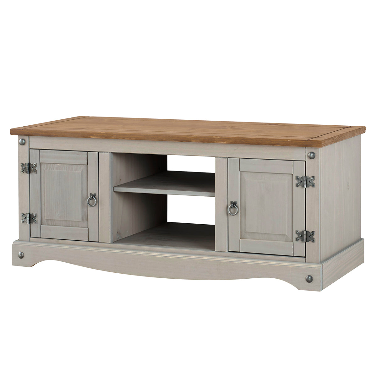 Wood TV Entertainment Stand Corona Gray | Furniture Dash