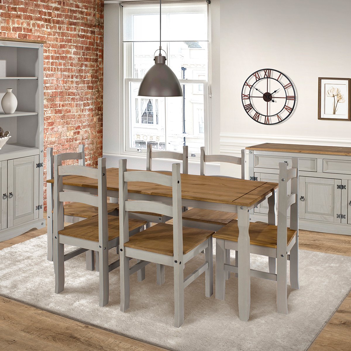 Wood Dining Table Corona Gray | Furniture Dash