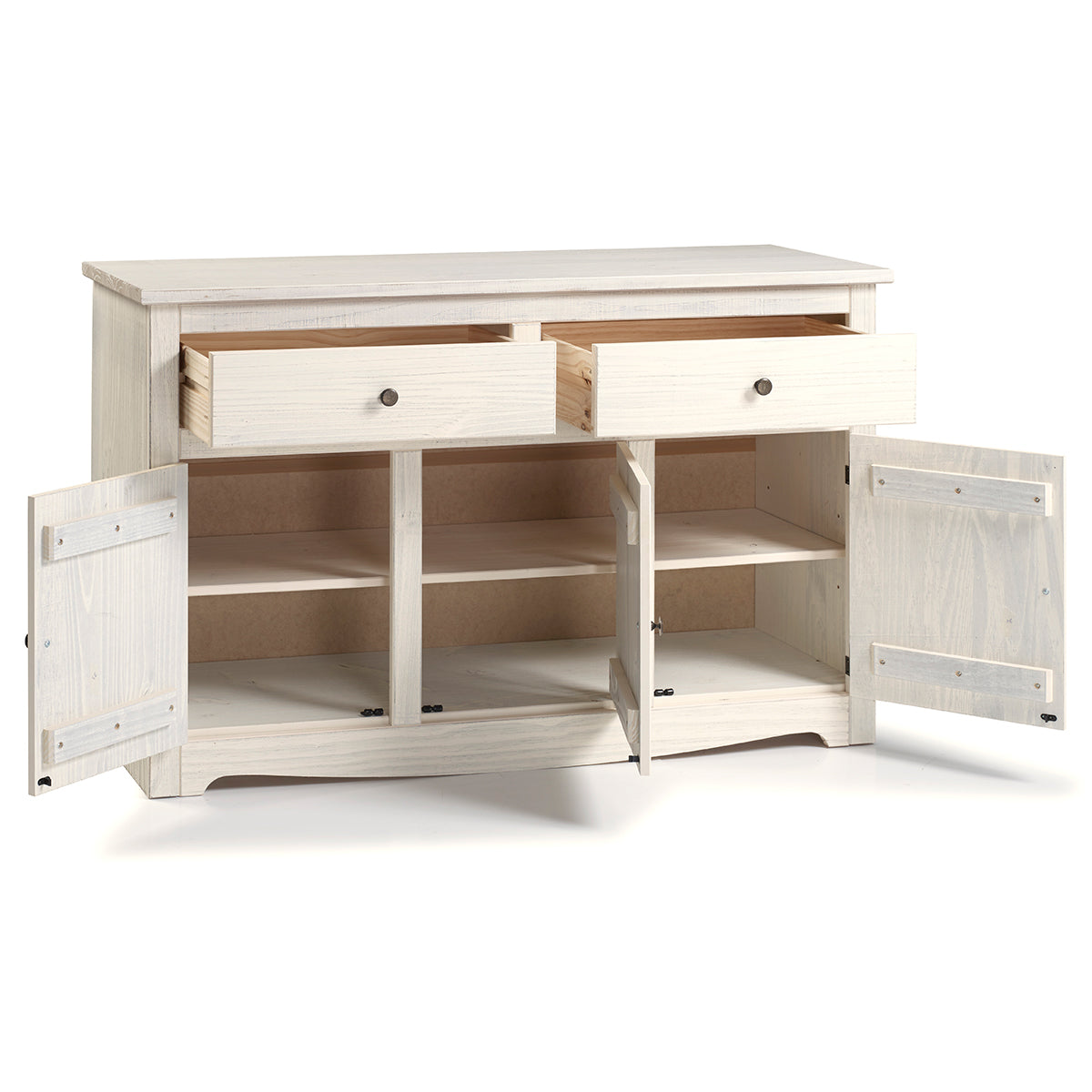 Wood Buffet Sideboard White Distressed | Furniture Dash