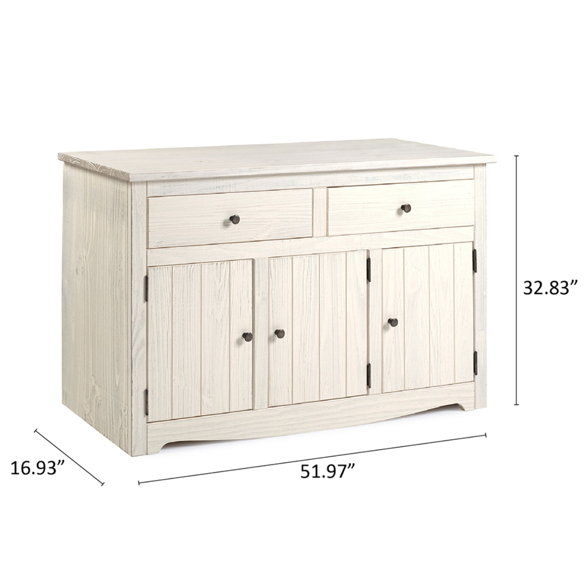 Wood Buffet Sideboard White Distressed | Furniture Dash