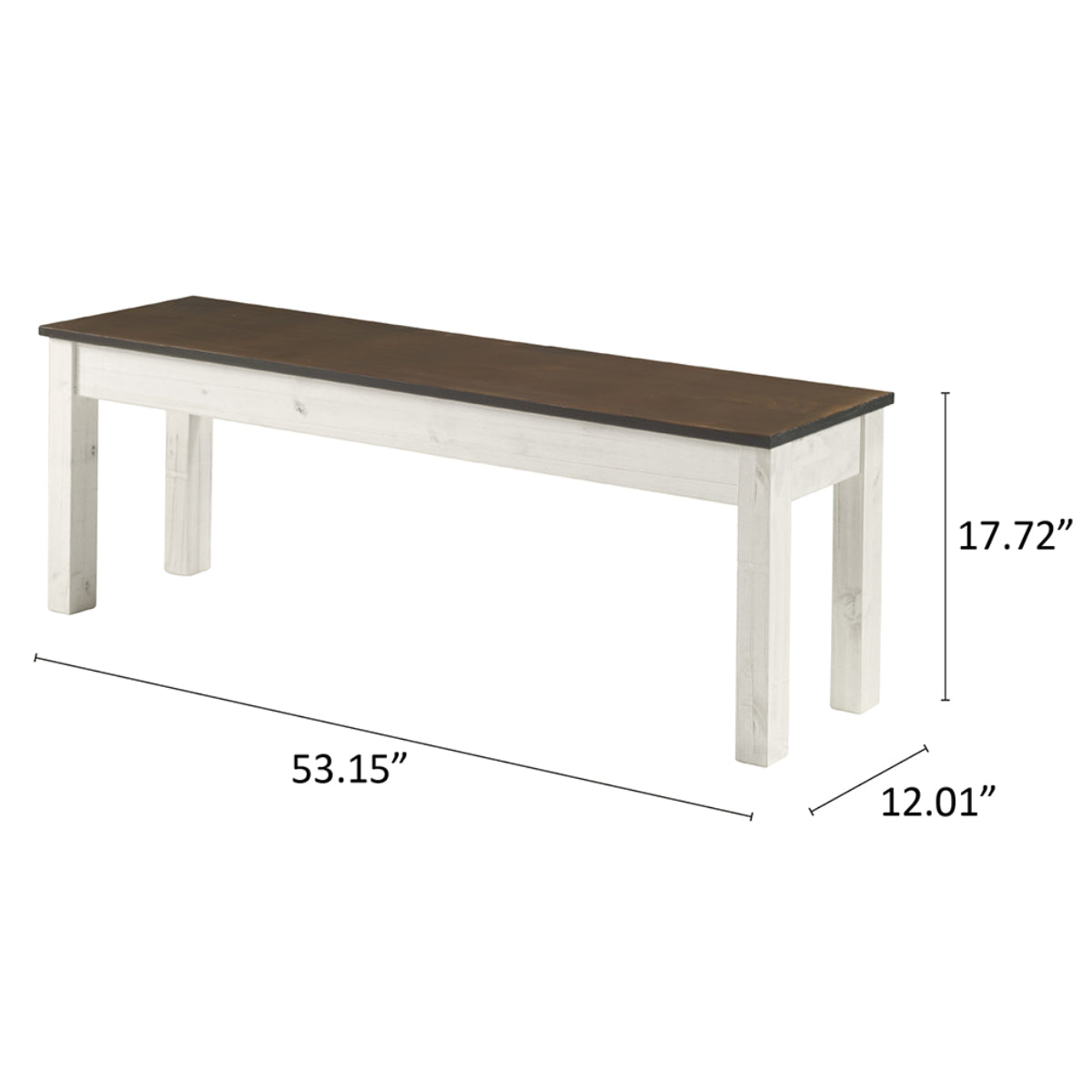 Wood Bench White Distressed | Furniture Dash