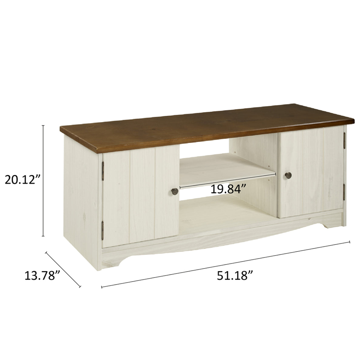 Wood TV Entertainment Stand White Distressed | Furniture Dash