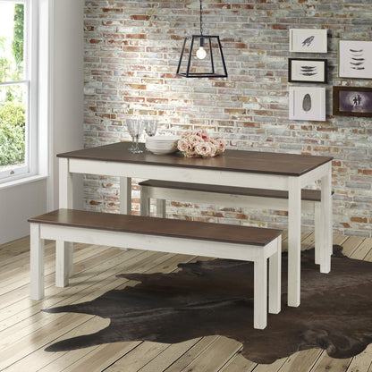 Wood Dining Table White Distressed | Furniture Dash