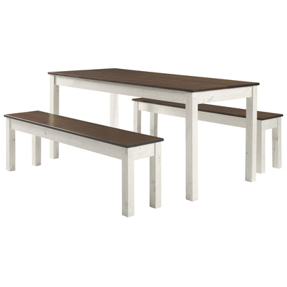 Wood Dining Table White Distressed | Furniture Dash