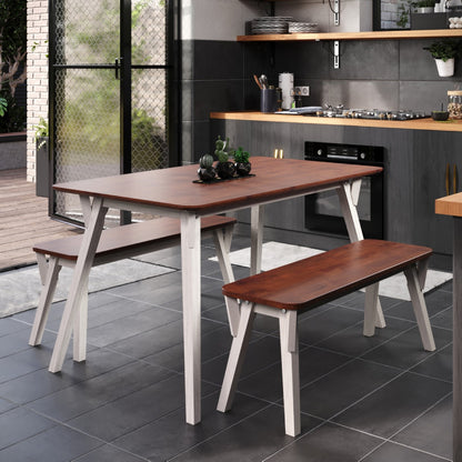 Dining Set White Distressed | Furniture Dash