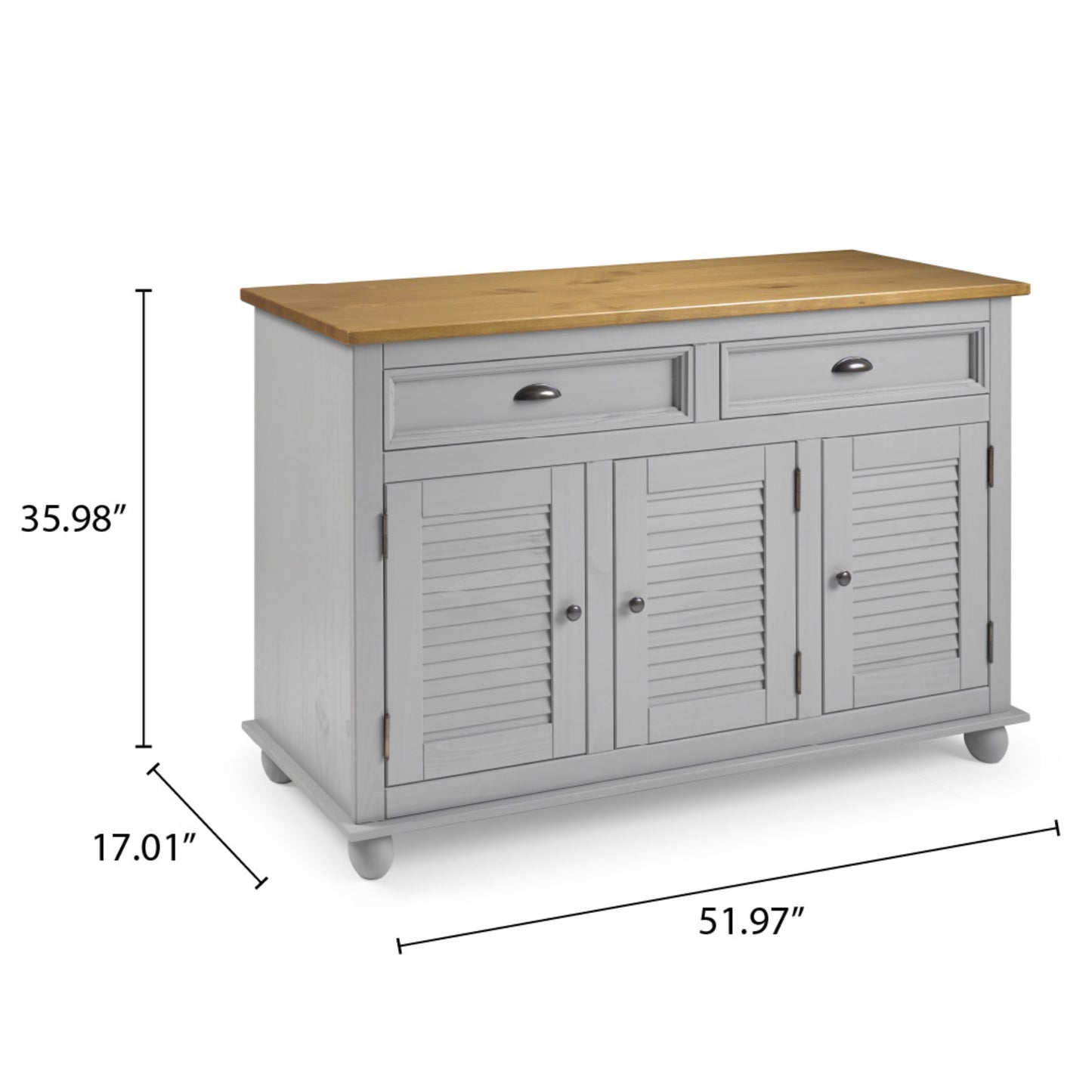 Sideboard Easy Assembly Corona Gray | Furniture Dash