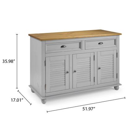 Sideboard / Kitchen Island Easy Assembly Corona Gray | Furniture Dash