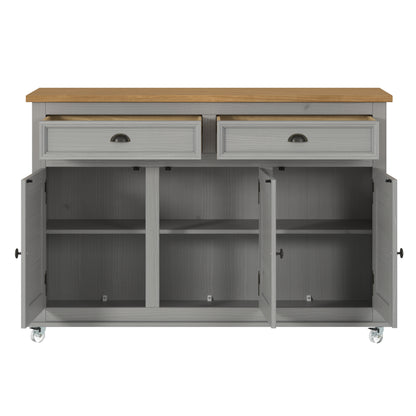 Sideboard / Kitchen Island Easy Assembly Corona Gray | Furniture Dash