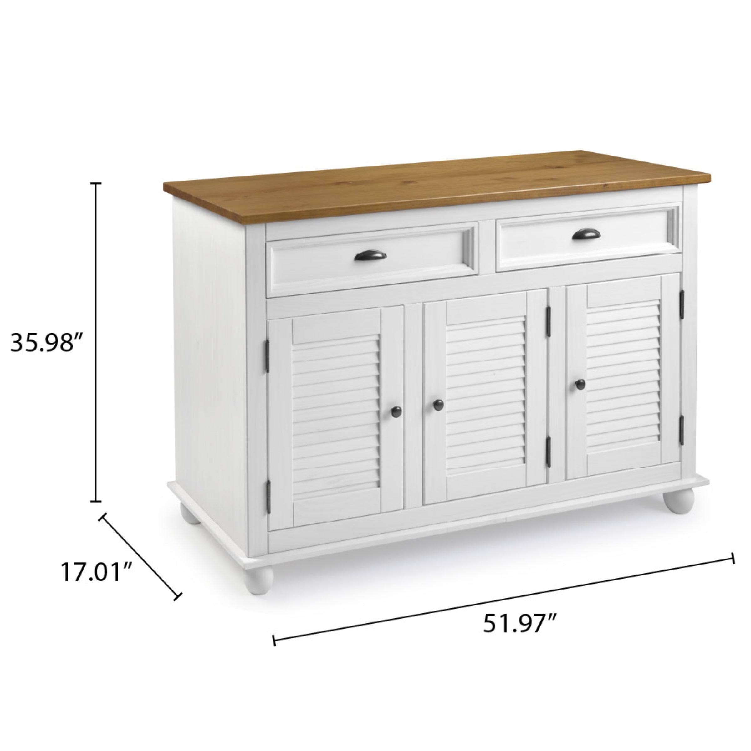 Sideboard / Kitchen Island Easy Assembly Corona Snow | Furniture Dash
