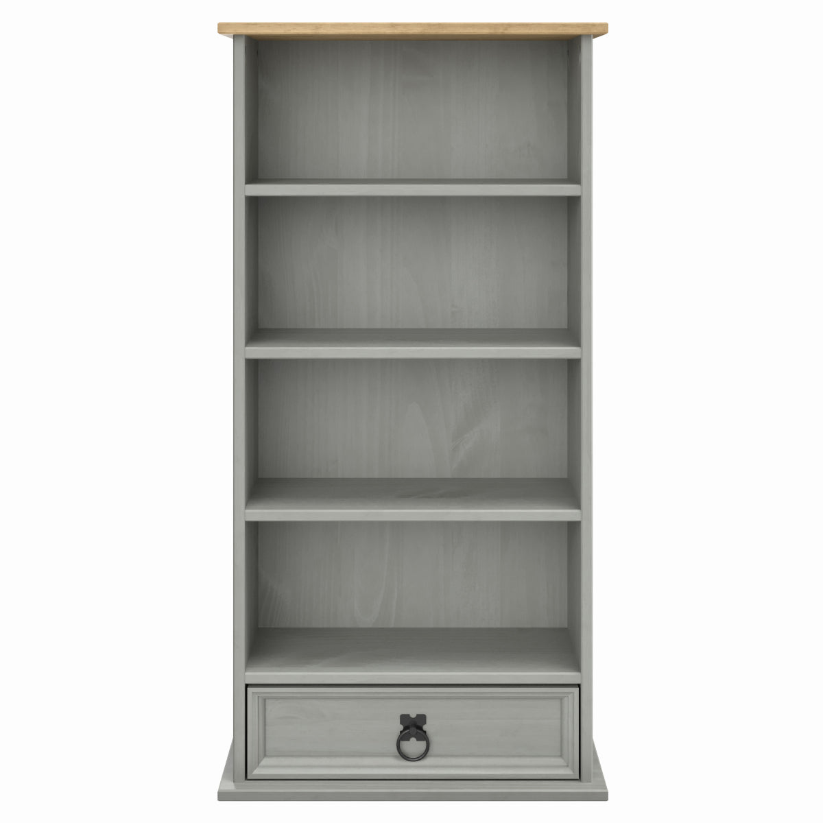 Wood Bookcase With 1 Drawer Corona Gray | Furniture Dash