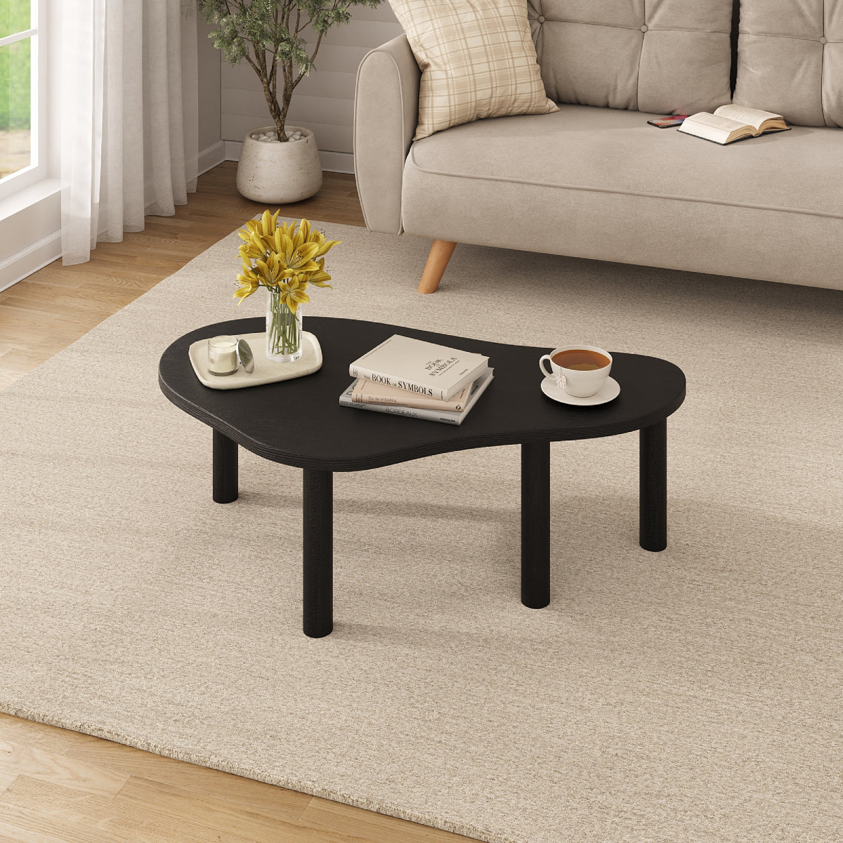 Wood Coffee Table Corona Black | Furniture Dash