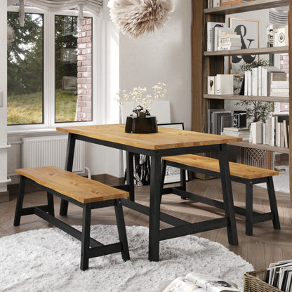 Wood Dining Table Corona Black | Furniture Dash