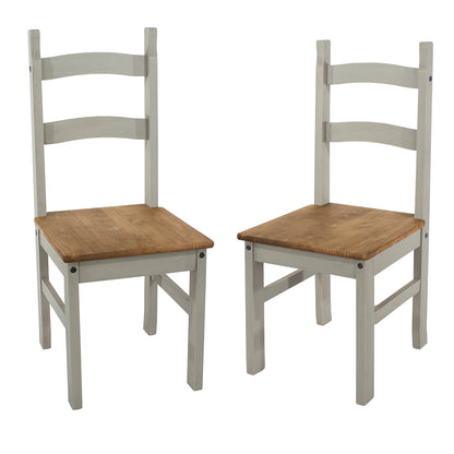 Solid Wood Dining Chair (Set of 2) Corona Gray | Furniture Dash