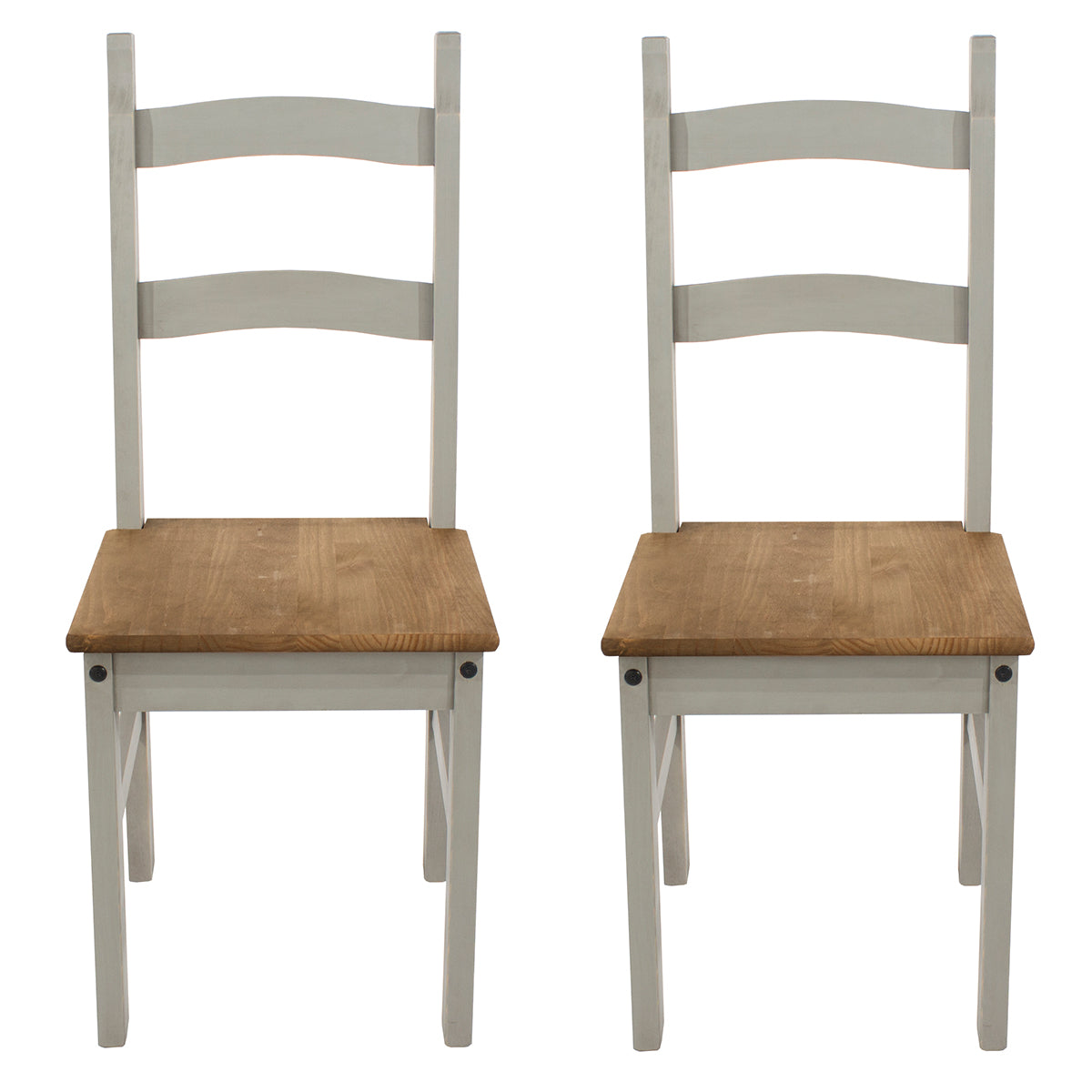 Solid Wood Dining Chair (Set of 2) Corona Gray | Furniture Dash