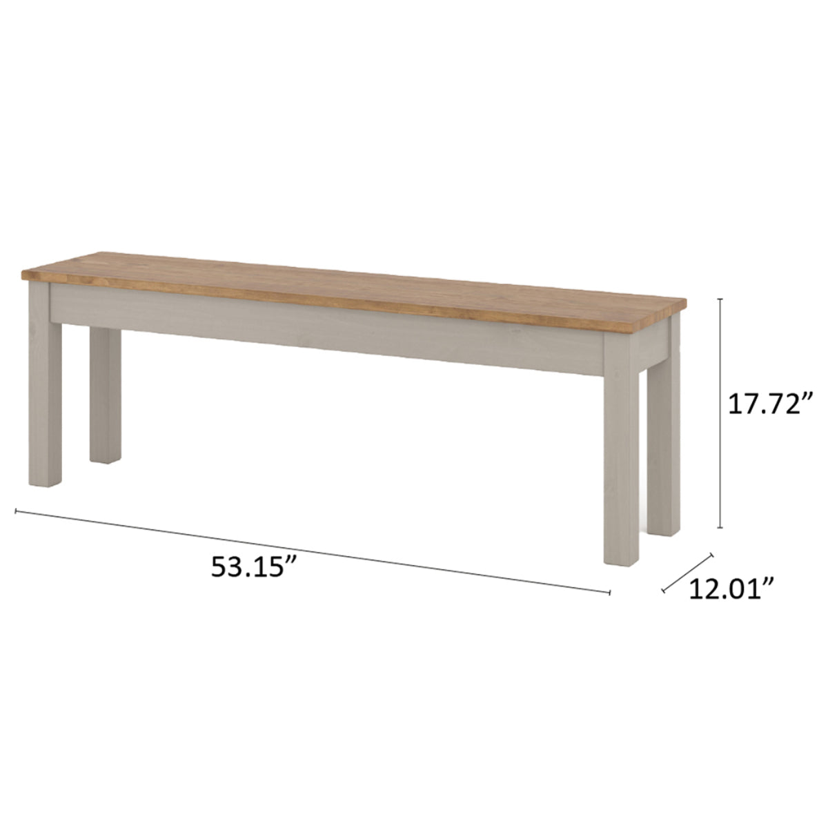 Wood Bench Corona Gray | Furniture Dash