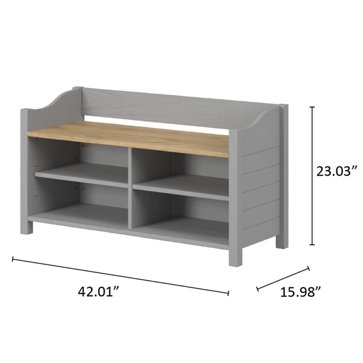 Shoe Rack and Bench Corona Gray | Furniture Dash