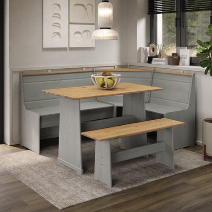 Corner Dining Set Corona Gray | Furniture Dash