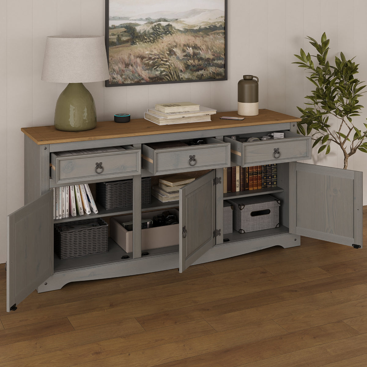 Wood Buffet Sideboard Corona Gray | Furniture Dash