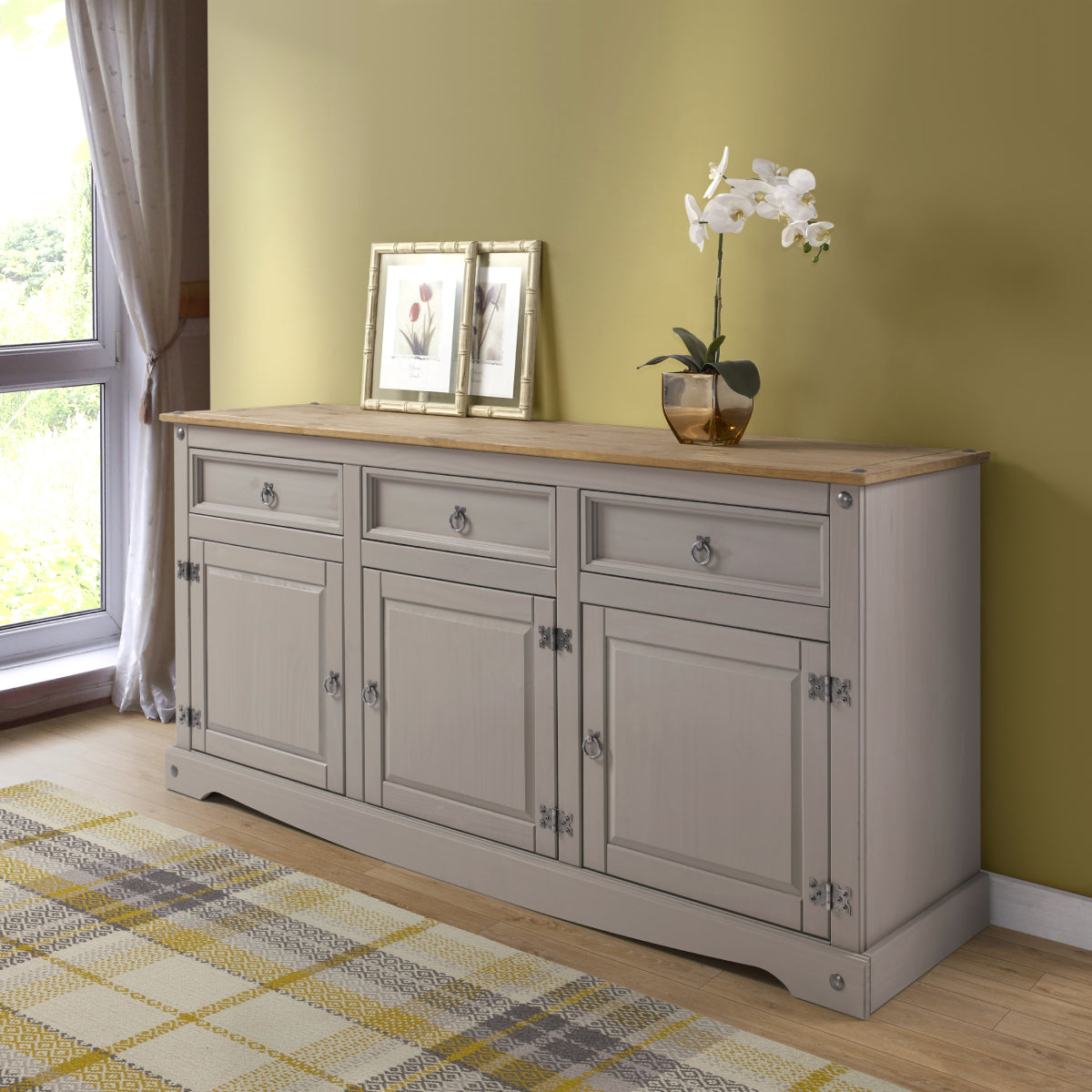 Wood Buffet Sideboard Corona Gray | Furniture Dash