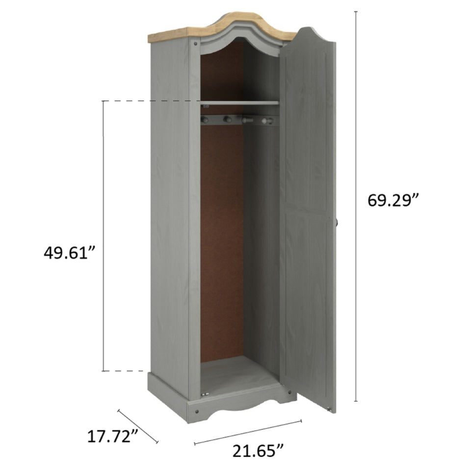 Hall Armoire Corona Gray | Furniture Dash