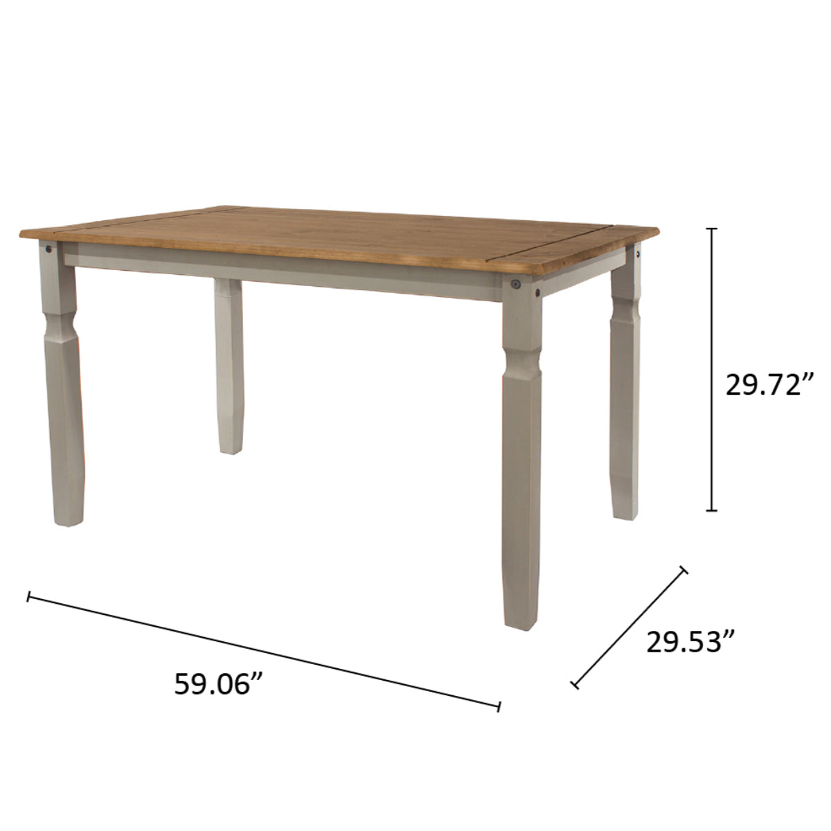 Wood Dining Table Corona Gray | Furniture Dash