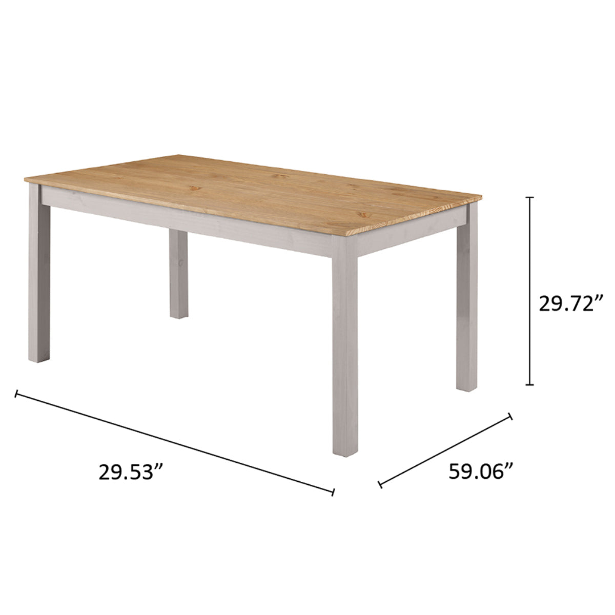 Wood Dining Table Corona Gray | Furniture Dash