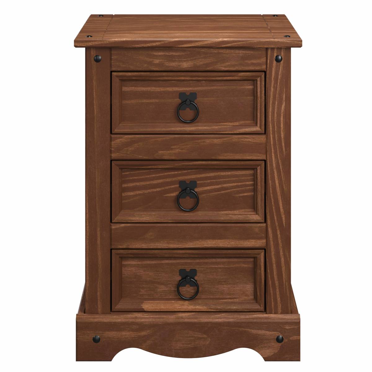 Wood Nightstand 3 Drawers Woodland | Furniture Dash