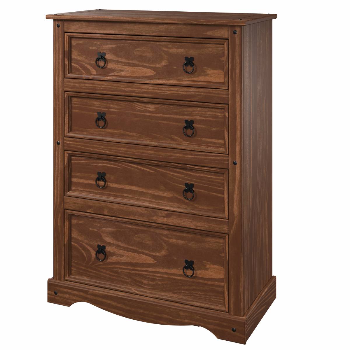 Wood Dresser 4 Drawers Chest Woodland | Furniture Dash